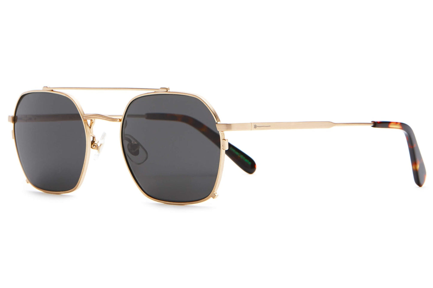 The Jazz Safari Sunglasses in Brushed Gold & Tortoise Bio / Polarized Grey