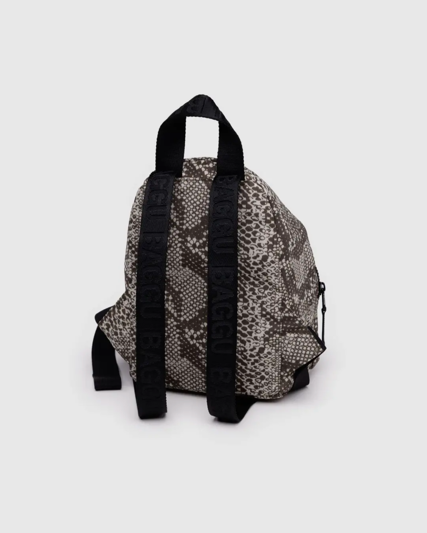 Mini Nylon Backpack in Snakeskin
