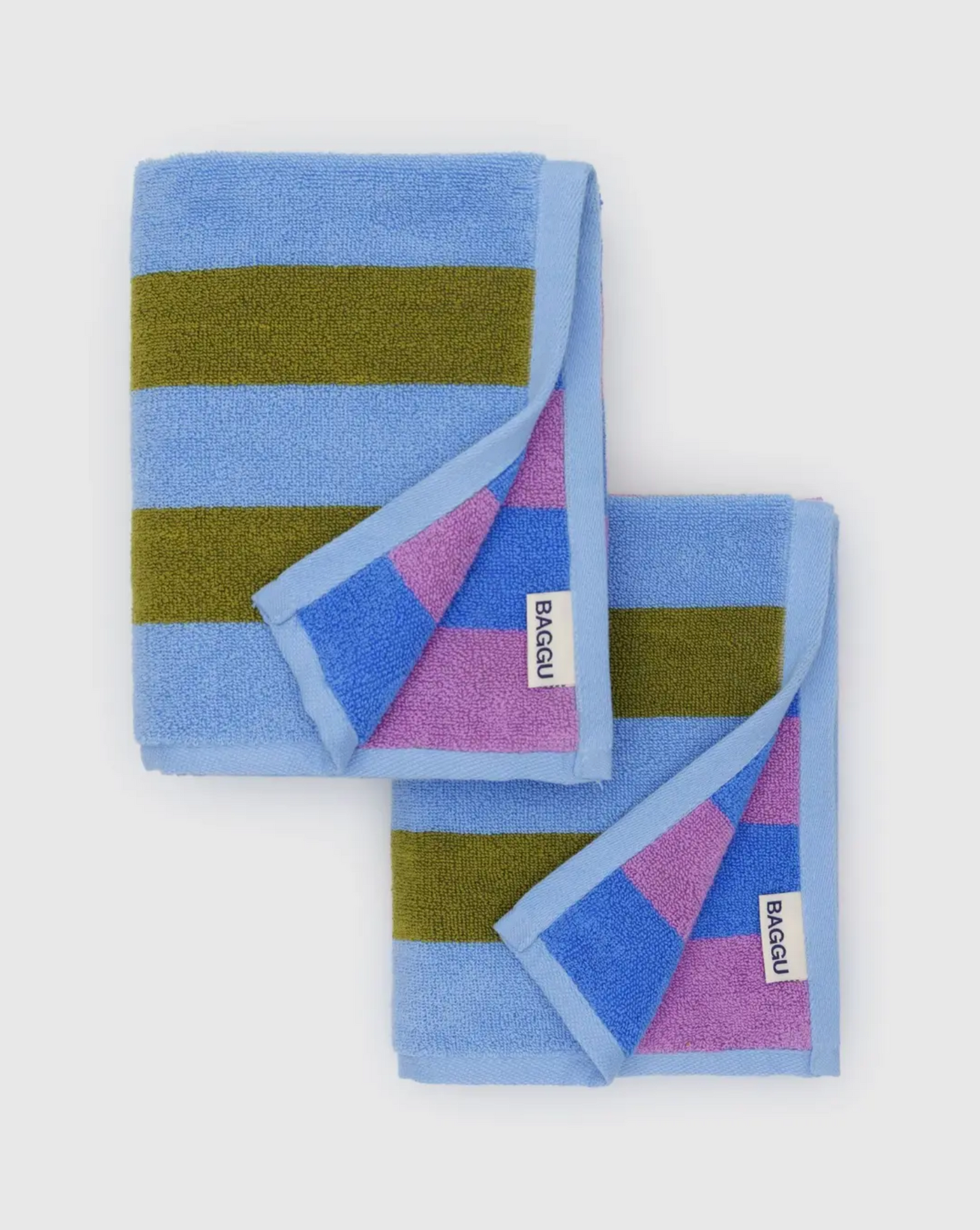 Hand Towel Set of 2 in Cabana Stripe Mix