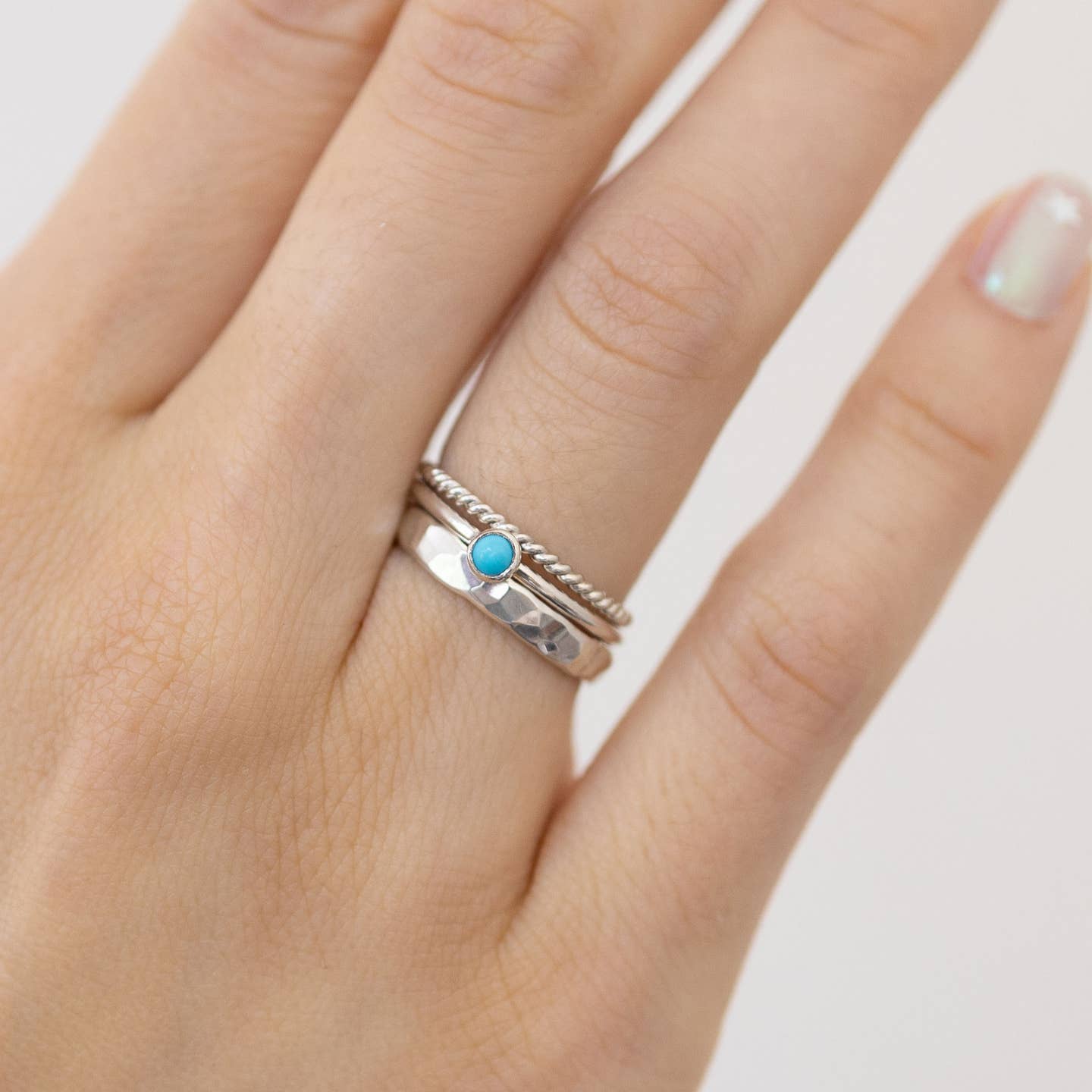 Mini Turquoise Ring in Sterling Silver