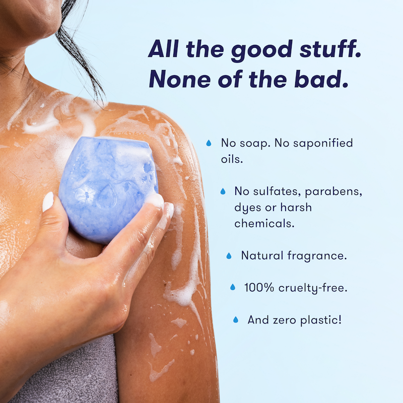 Hydrating Vanilla + Blue Orchid Soap-Free Body Wash Bar