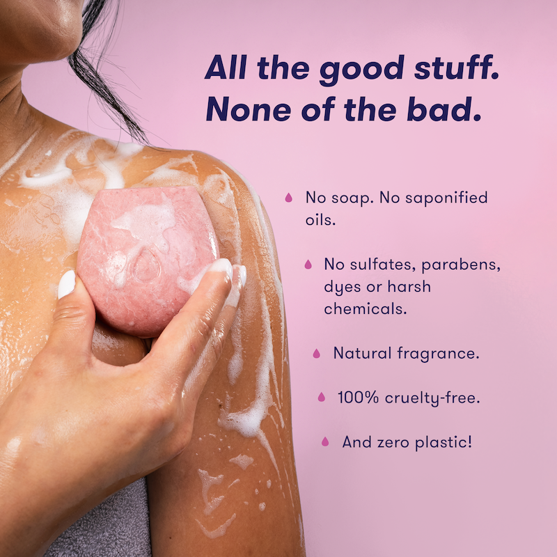 Nourishing Black Currant + Rose Soap-Free Body Wash Bar