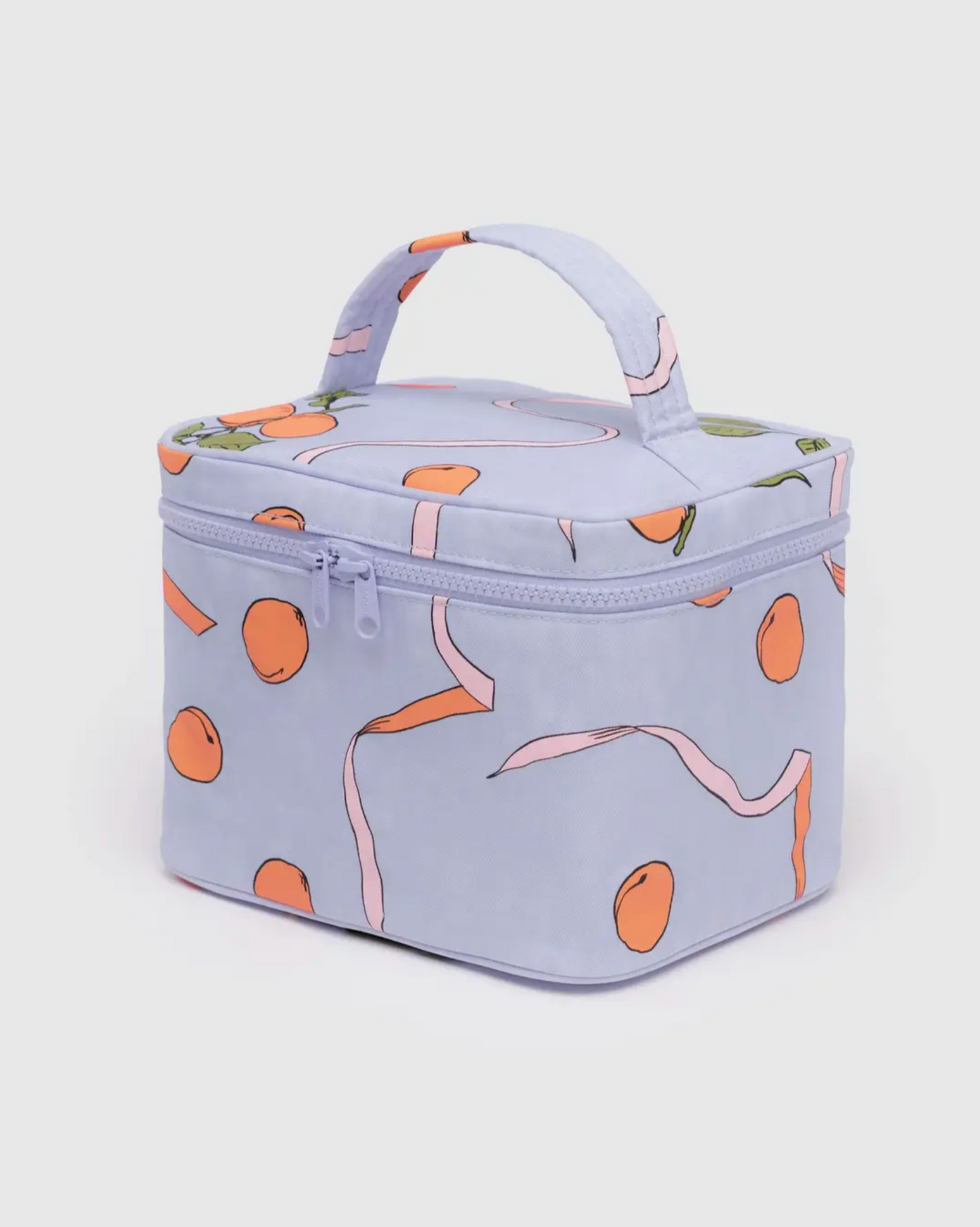 Large Cosmetic Case in Apricots & Ribbons