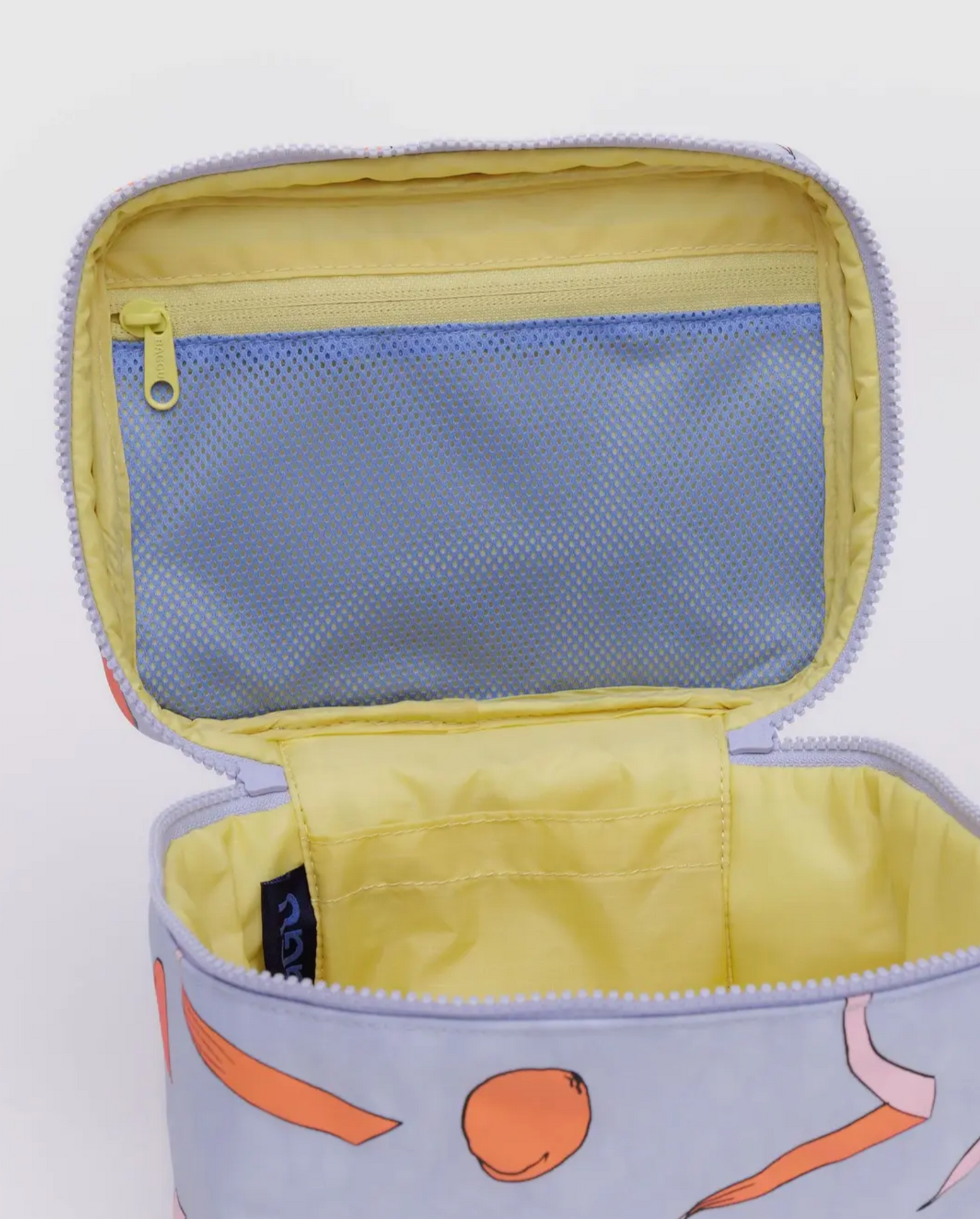 Large Cosmetic Case in Apricots & Ribbons