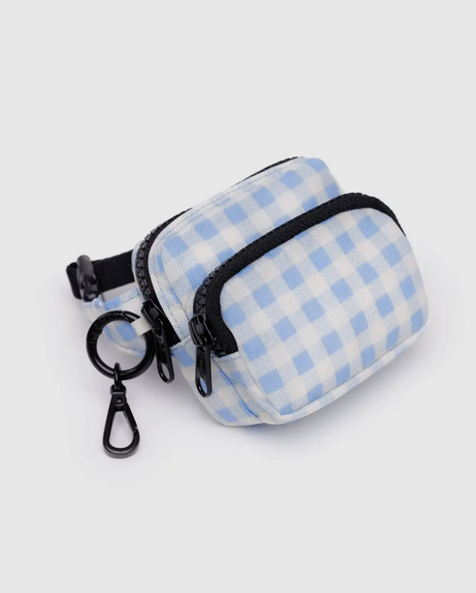 Fanny Pack Charm in Light Blue Gingham