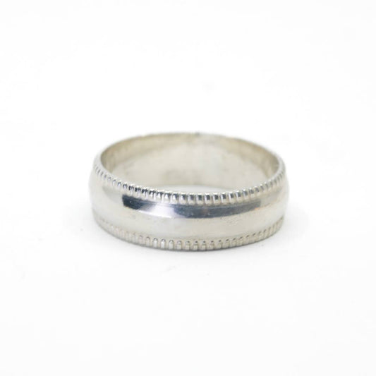 Juno Wide Band Ring in Sterling Silver or Gold-filled