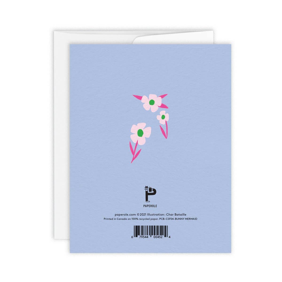 Thinking About You Bunny Mermaid — Greeting Card